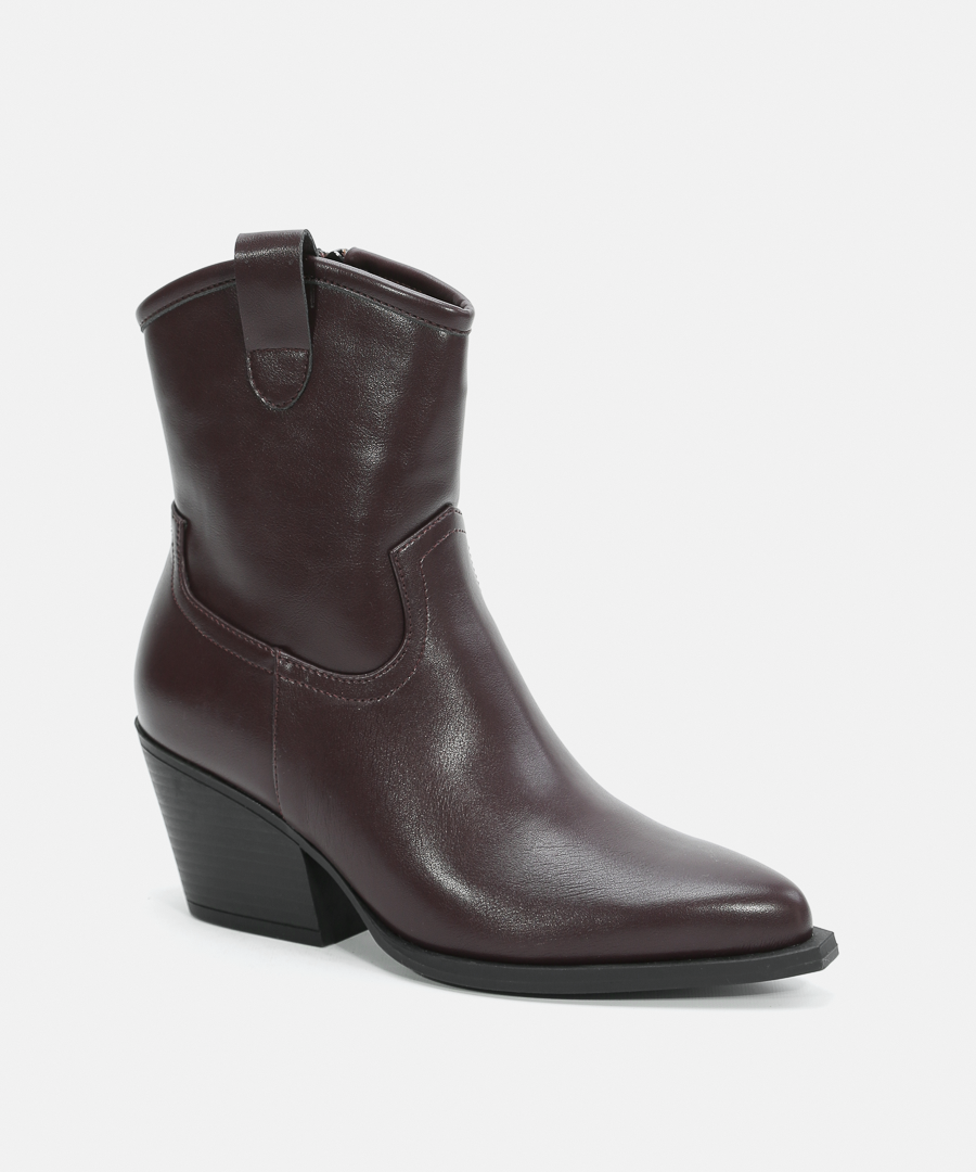 Botines cowboy burdeos image number null